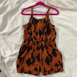 Brown and black romper